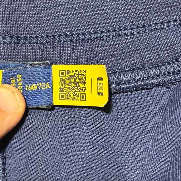 Polo Ralph Lauren Joggers Small Spell Out Logo Blue Red White Stripe Sweatpants - Picture 14 of 15